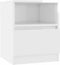 vidaXL - Nachtkastje - 40x40x50 - cm - bewerkt - hout - hoogglans - wit