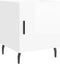 vidaXL - Nachtkastje - 40x40x50 - cm - bewerkt - hout - hoogglans - wit