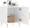 vidaXL - Nachtkastje - 40x40x50 - cm - bewerkt - hout - hoogglans - wit