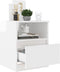vidaXL - Nachtkastje - 40x40x50 - cm - bewerkt - hout - hoogglans - wit