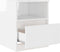 vidaXL - Nachtkastje - 40x40x50 - cm - bewerkt - hout - hoogglans - wit