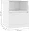 vidaXL - Nachtkastje - 40x40x50 - cm - bewerkt - hout - hoogglans - wit
