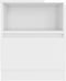 vidaXL - Nachtkastje - 40x40x50 - cm - bewerkt - hout - hoogglans - wit