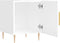 vidaXL - Nachtkastje - 40x40x50 - cm - bewerkt - hout - hoogglans - wit