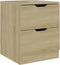 vidaXL - Nachtkastje - 40x40x50 - cm - bewerkt - hout - sonoma - eikenkleurig