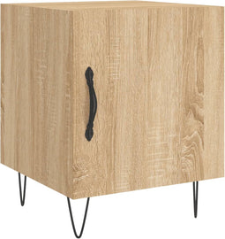 vidaXL - Nachtkastje - 40x40x50 - cm - bewerkt - hout - sonoma - eikenkleurig