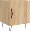 vidaXL - Nachtkastje - 40x40x50 - cm - bewerkt - hout - sonoma - eikenkleurig