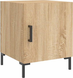 vidaXL - Nachtkastje - 40x40x50 - cm - bewerkt - hout - sonoma - eikenkleurig