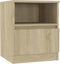 vidaXL - Nachtkastje - 40x40x50 - cm - bewerkt - hout - sonoma - eikenkleurig