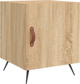 vidaXL - Nachtkastje - 40x40x50 - cm - bewerkt - hout - sonoma - eikenkleurig