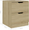 vidaXL - Nachtkastje - 40x40x50 - cm - bewerkt - hout - sonoma - eikenkleurig