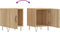 vidaXL - Nachtkastje - 40x40x50 - cm - bewerkt - hout - sonoma - eikenkleurig