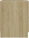 vidaXL - Nachtkastje - 40x40x50 - cm - bewerkt - hout - sonoma - eikenkleurig