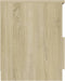 vidaXL - Nachtkastje - 40x40x50 - cm - bewerkt - hout - sonoma - eikenkleurig