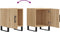 vidaXL - Nachtkastje - 40x40x50 - cm - bewerkt - hout - sonoma - eikenkleurig