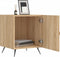 vidaXL - Nachtkastje - 40x40x50 - cm - bewerkt - hout - sonoma - eikenkleurig