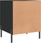 vidaXL - Nachtkastje - 40x40x50 - cm - bewerkt - hout - zwart