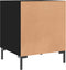 vidaXL - Nachtkastje - 40x40x50 - cm - bewerkt - hout - zwart