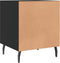 vidaXL - Nachtkastje - 40x40x50 - cm - bewerkt - hout - zwart