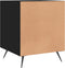 vidaXL - Nachtkastje - 40x40x50 - cm - bewerkt - hout - zwart