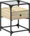 vidaXL - Nachtkastje - 40x40x55 - cm - bewerkt - hout - sonoma - eikenkleurig