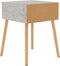 vidaXL - Nachtkastje - 40x40x56 - cm - bewerkt - hout - betongrijs
