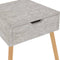 vidaXL - Nachtkastje - 40x40x56 - cm - bewerkt - hout - betongrijs