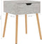 vidaXL - Nachtkastje - 40x40x56 - cm - bewerkt - hout - betongrijs