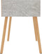 vidaXL - Nachtkastje - 40x40x56 - cm - bewerkt - hout - betongrijs