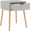 vidaXL - Nachtkastje - 40x40x56 - cm - bewerkt - hout - betongrijs