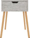 vidaXL - Nachtkastje - 40x40x56 - cm - bewerkt - hout - betongrijs