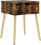 vidaXL - Nachtkastje - 40x40x56 - cm - bewerkt - hout - gerookt - eikenkleurig