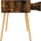 vidaXL - Nachtkastje - 40x40x56 - cm - bewerkt - hout - gerookt - eikenkleurig