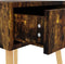 vidaXL - Nachtkastje - 40x40x56 - cm - bewerkt - hout - gerookt - eikenkleurig