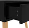 vidaXL - Nachtkastje - 40x40x56 - cm - bewerkt - hout - hoogglans - zwart