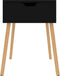 vidaXL - Nachtkastje - 40x40x56 - cm - bewerkt - hout - hoogglans - zwart