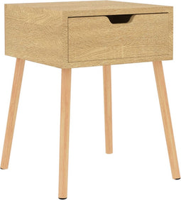vidaXL - Nachtkastje - 40x40x56 - cm - bewerkt - hout - sonoma - eikenkleurig