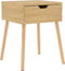 vidaXL - Nachtkastje - 40x40x56 - cm - bewerkt - hout - sonoma - eikenkleurig