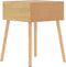 vidaXL - Nachtkastje - 40x40x56 - cm - bewerkt - hout - sonoma - eikenkleurig
