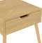 vidaXL - Nachtkastje - 40x40x56 - cm - bewerkt - hout - sonoma - eikenkleurig