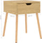 vidaXL - Nachtkastje - 40x40x56 - cm - bewerkt - hout - sonoma - eikenkleurig