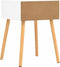 vidaXL - Nachtkastje - 40x40x56 - cm - bewerkt - hout - wit - en - sonoma - eikenkleurig