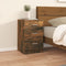 vidaXL - Nachtkastje - 40x40x63 - cm - bewerkt - hout - gerookt - eikenkleurig