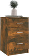 vidaXL - Nachtkastje - 40x40x63 - cm - bewerkt - hout - gerookt - eikenkleurig