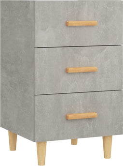 vidaXL - Nachtkastje - 40x40x66 - cm - bewerkt - hout - betongrijs