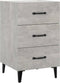 vidaXL - Nachtkastje - 40x40x66 - cm - bewerkt - hout - betongrijs