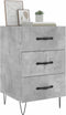 vidaXL - Nachtkastje - 40x40x66 - cm - bewerkt - hout - betongrijs