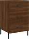 vidaXL - Nachtkastje - 40x40x66 - cm - bewerkt - hout - bruin - eikenkleur