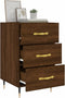 vidaXL - Nachtkastje - 40x40x66 - cm - bewerkt - hout - bruin - eikenkleur