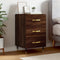 vidaXL - Nachtkastje - 40x40x66 - cm - bewerkt - hout - bruin - eikenkleur
